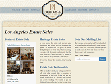 Tablet Screenshot of heritageestatesale.com